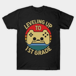 Leveling Up To 1st Grade Kids T-Shirt